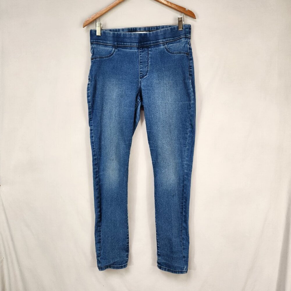 Old Navy Super Skinny Denim Jeans Women's  Sz 10 Pull On Mid Rise Blue Stretch